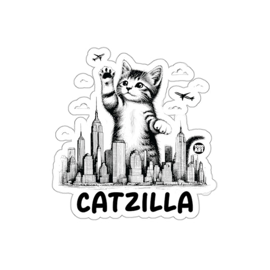 Catzilla Over New York City Todd Art Urban Monster sticker