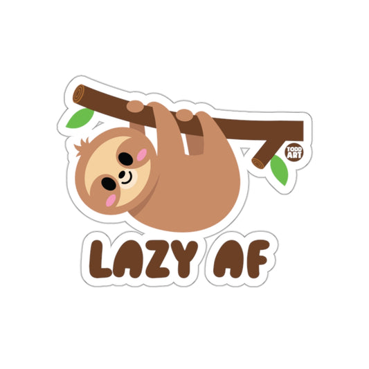 Lazy AF Sloth Hanging on a Branch Funny Design Stickers