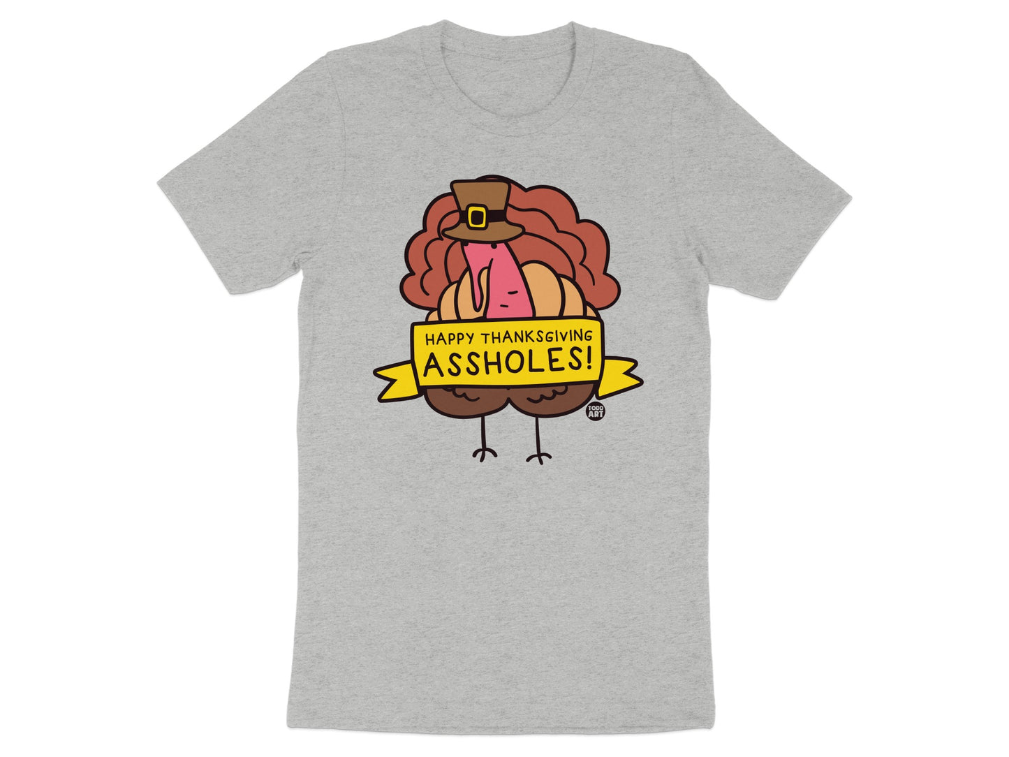 Funny Happy Thanksgiving Assholes Graphic Tee