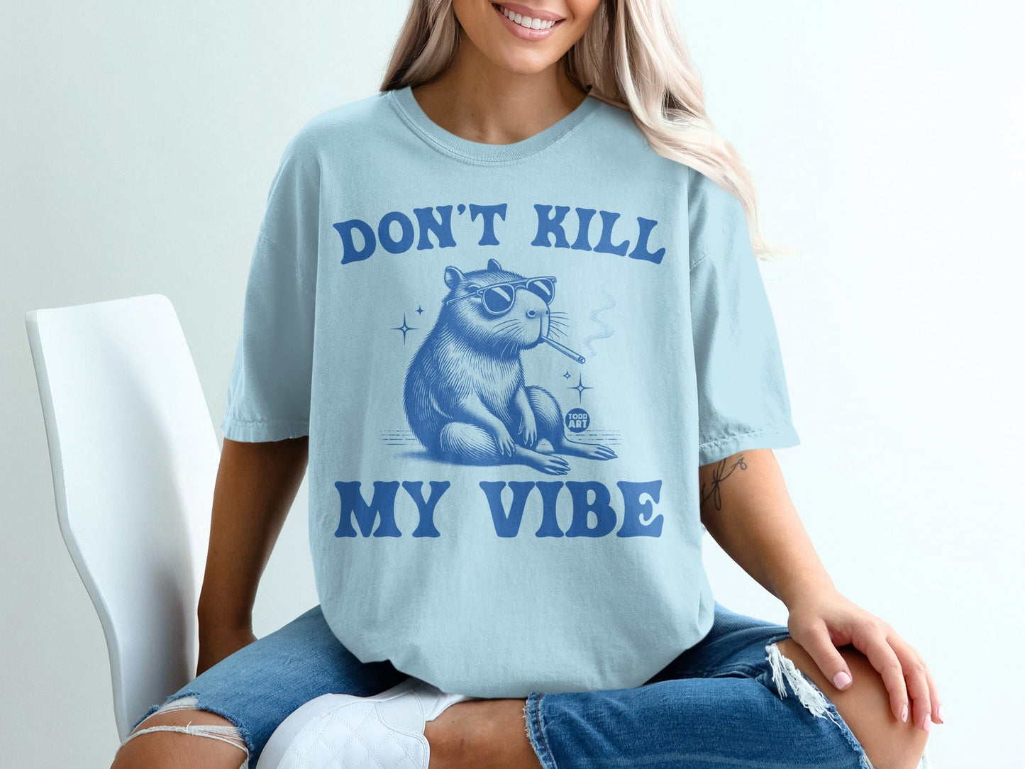 Fun 'Don't Kill My Vibe' Graphic Tee Shirt