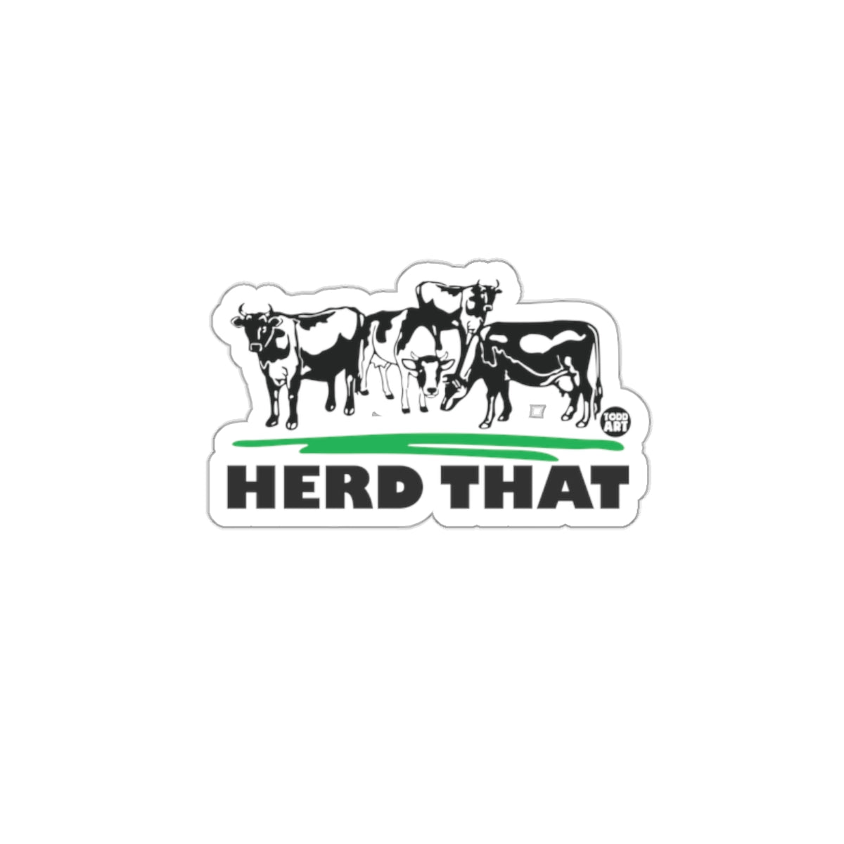 Herd That Cow Farm Art Sticker for Unique Décor