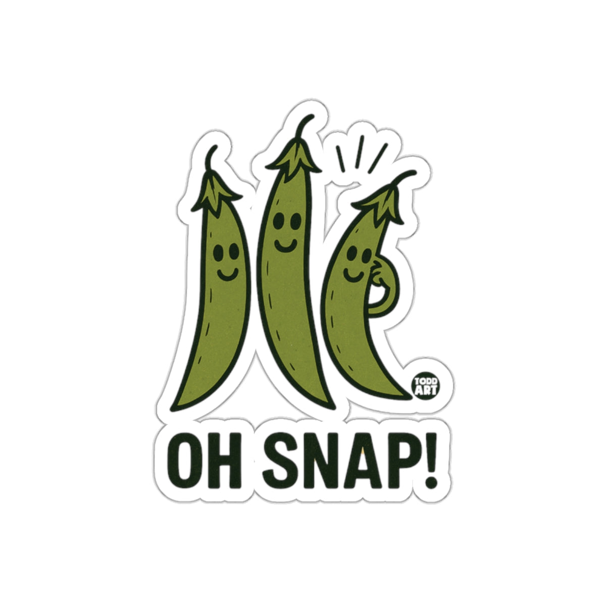 Funny Oh Snap Peas Todd Art Sticker for Fun Decor