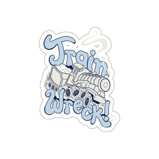 Train Wreck Locomotive Sticker Design for Fun Decor