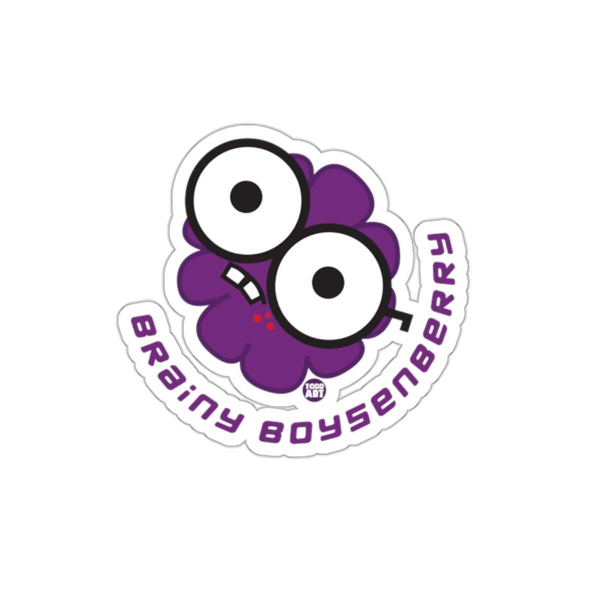 Brainy Boysenberry Cute Cartoon Character Sticker