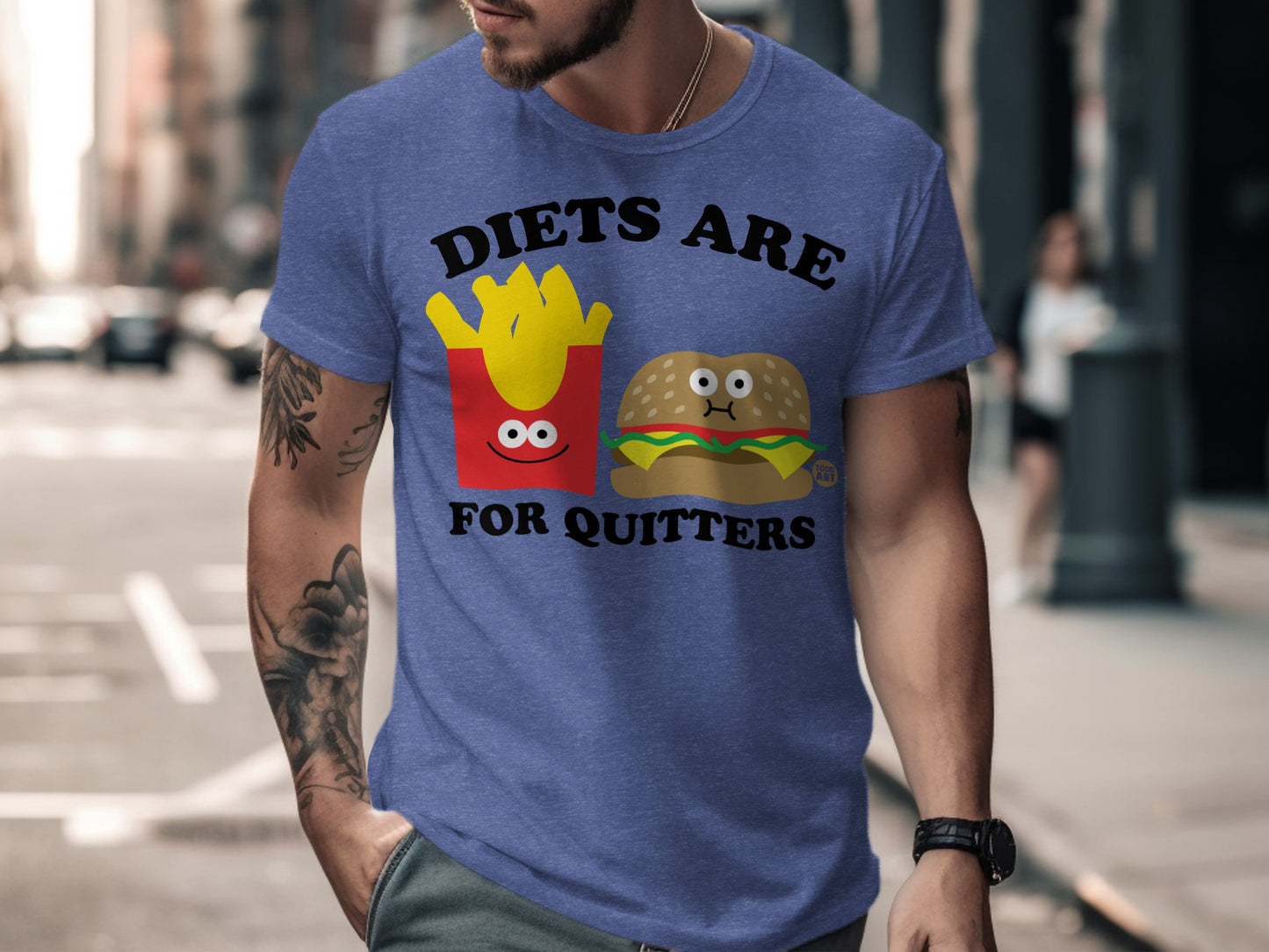 Diets Are For Quitters Funny Graphic T-Shirt