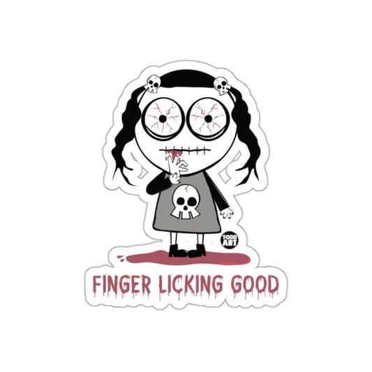Finger Licking Good Cartoon Character Sticker