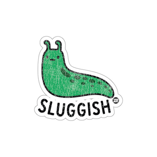 Sluggish Green Slug Cute and Fun Sticker Product