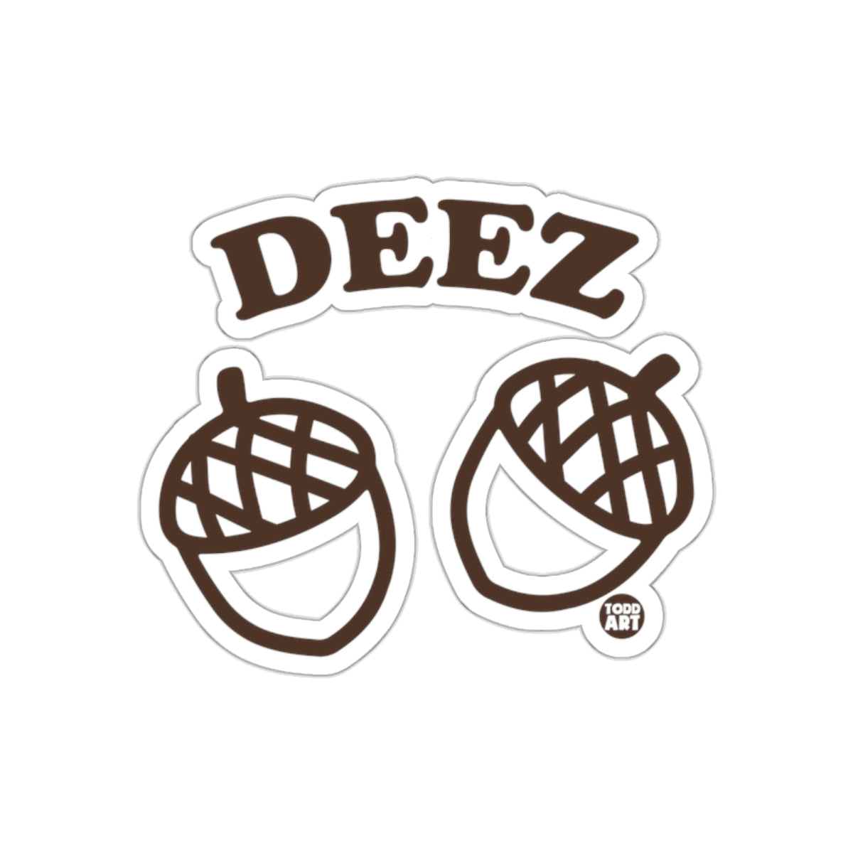 Deez Brown Acorn Design Sticker Peeling Resistant