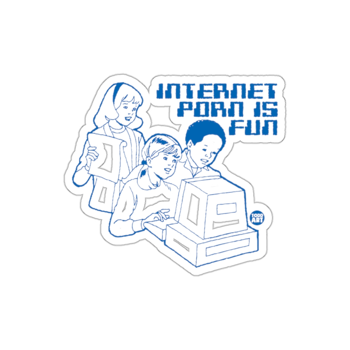 Internet Porn Is Fun Humorous Sticker for Computer Lovers