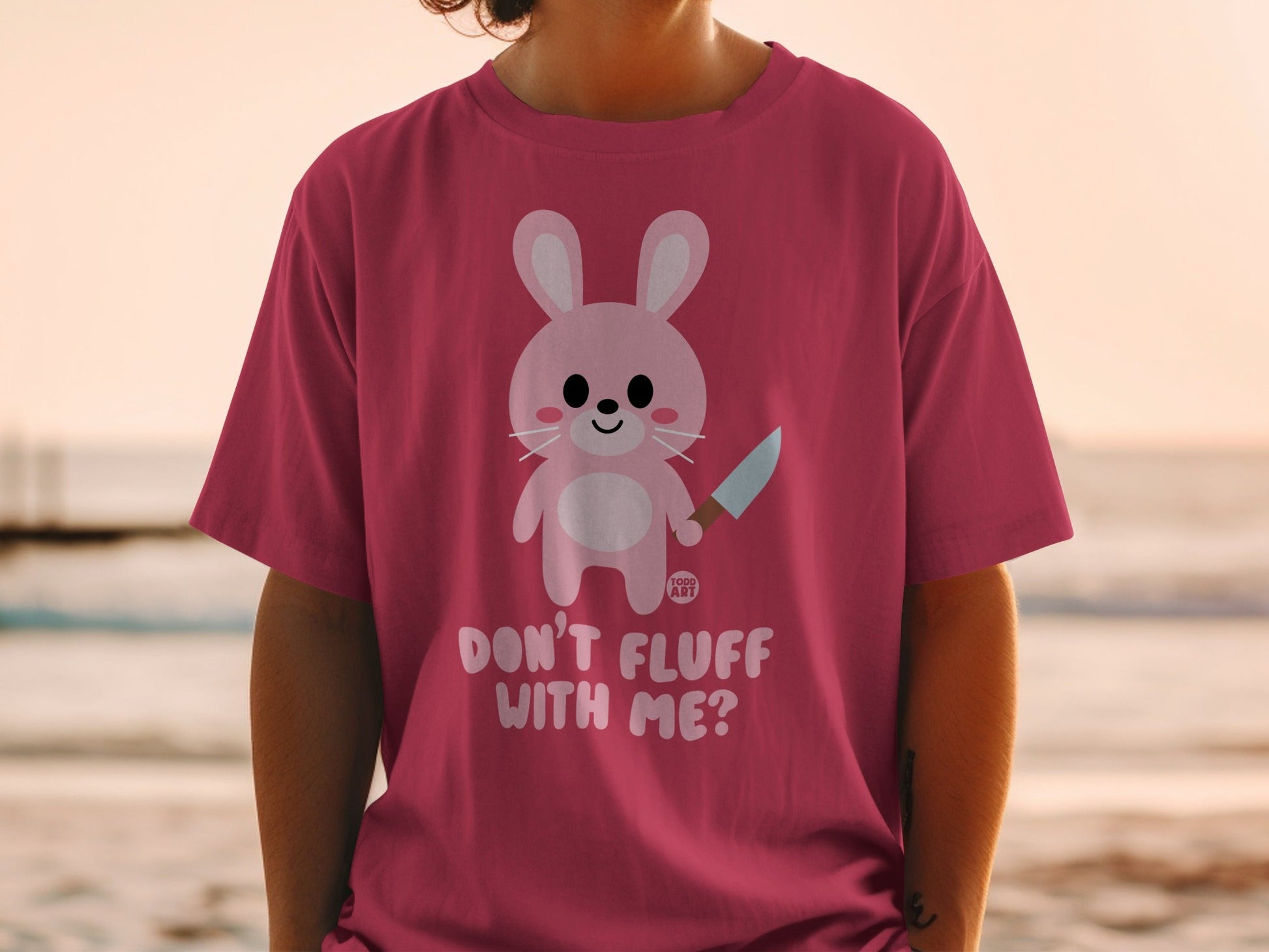 Don't Fluff With Me Bunny Graphic T-Shirt