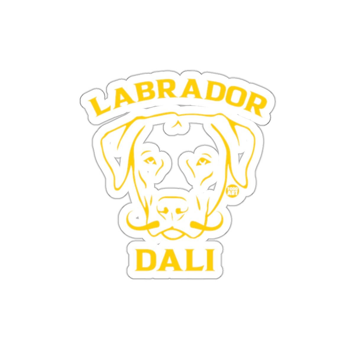 Labrador Dali Dog Art Sticker Decal for Dog Lovers