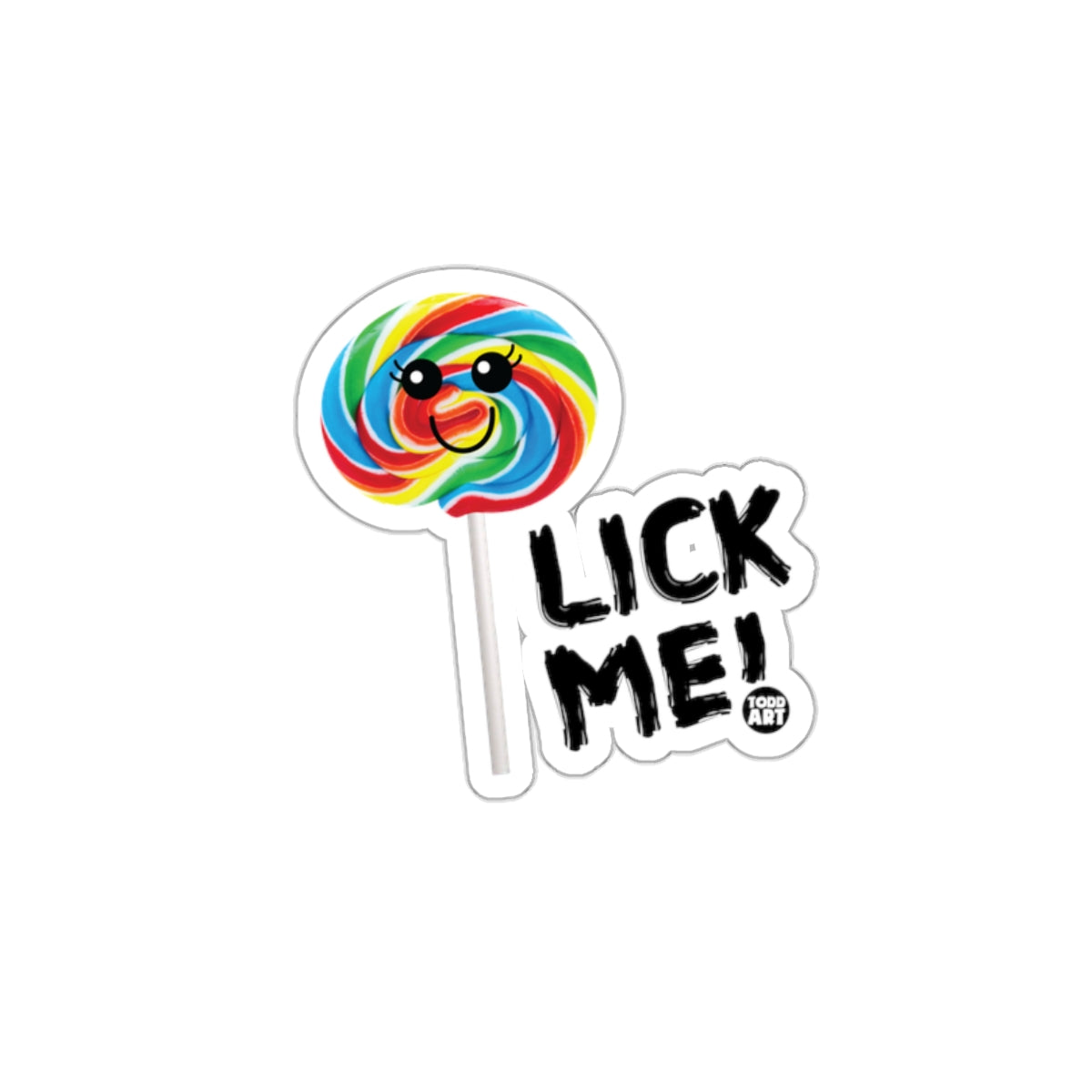 Lick Me Colorful Lollipop Sticker Funny Art Sticker
