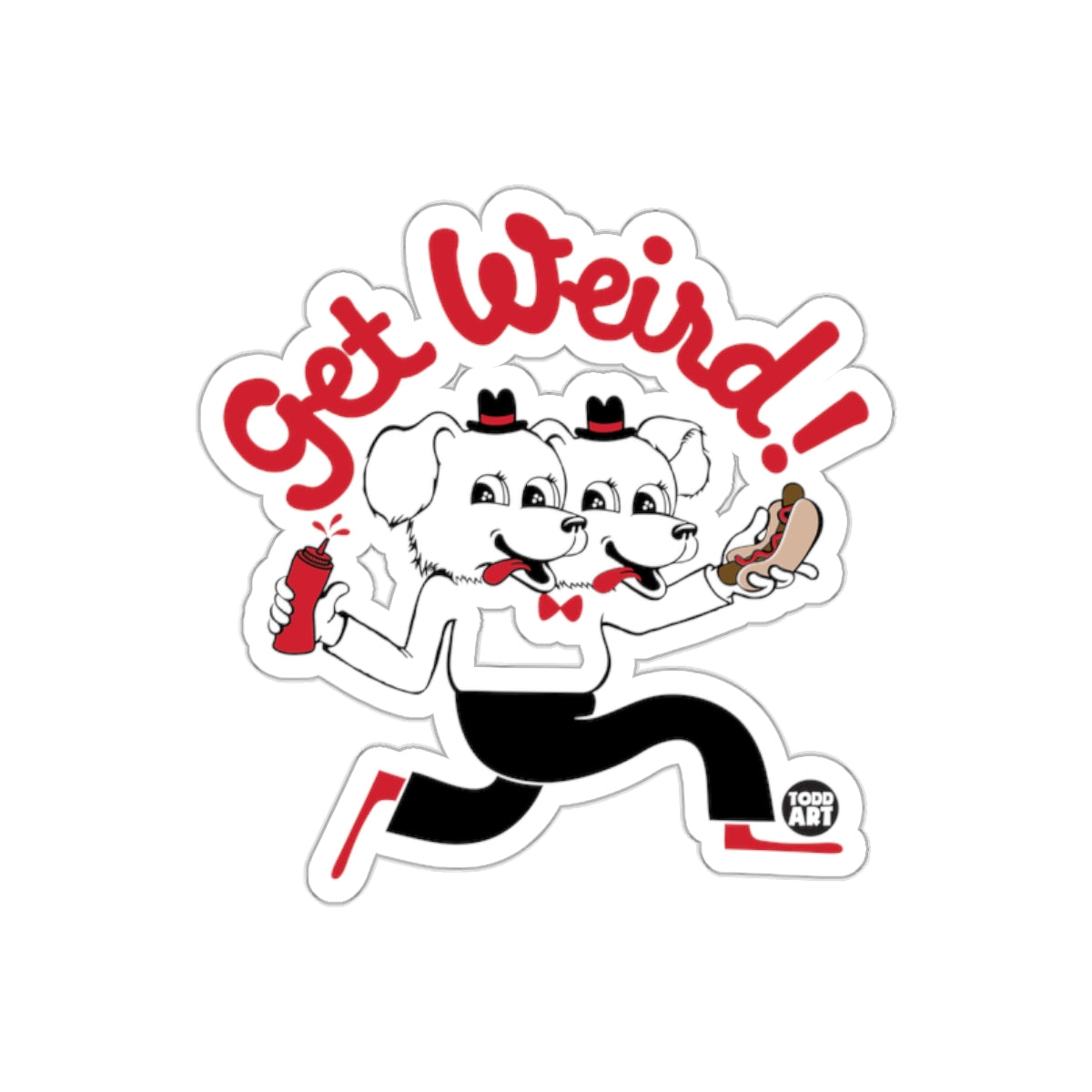 Get Weird Two-Headed Dog Graphic Art product