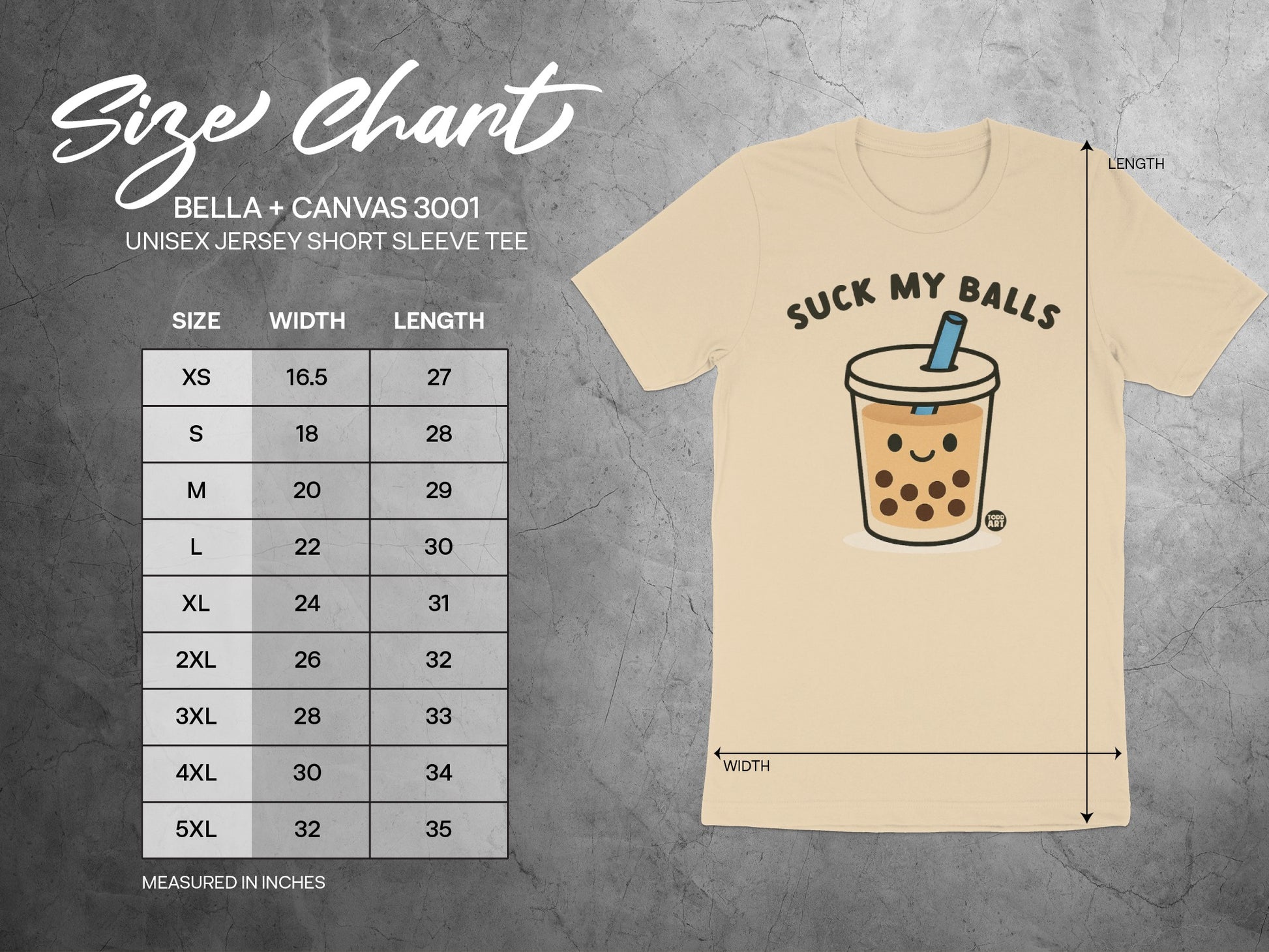 Suck My Balls Cute Bubble Tea Graphic T-shirt product type