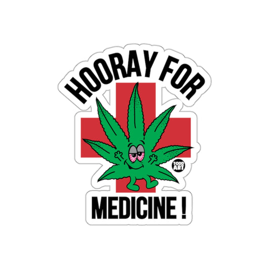 Hooray For Medicine Cannabis Leaf Sticker Product