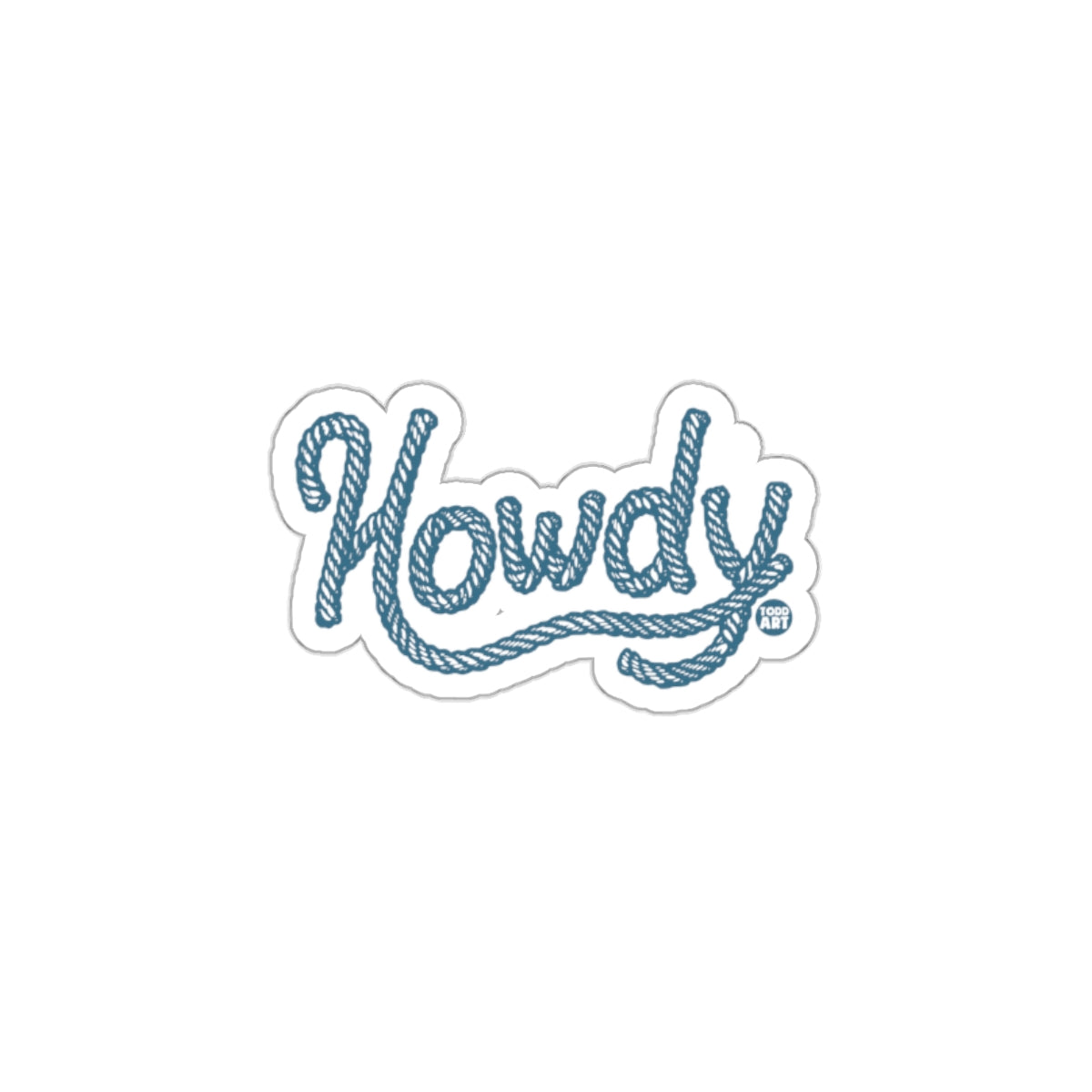 Howdy Rope Design Decorative Sticker for Any Surface
