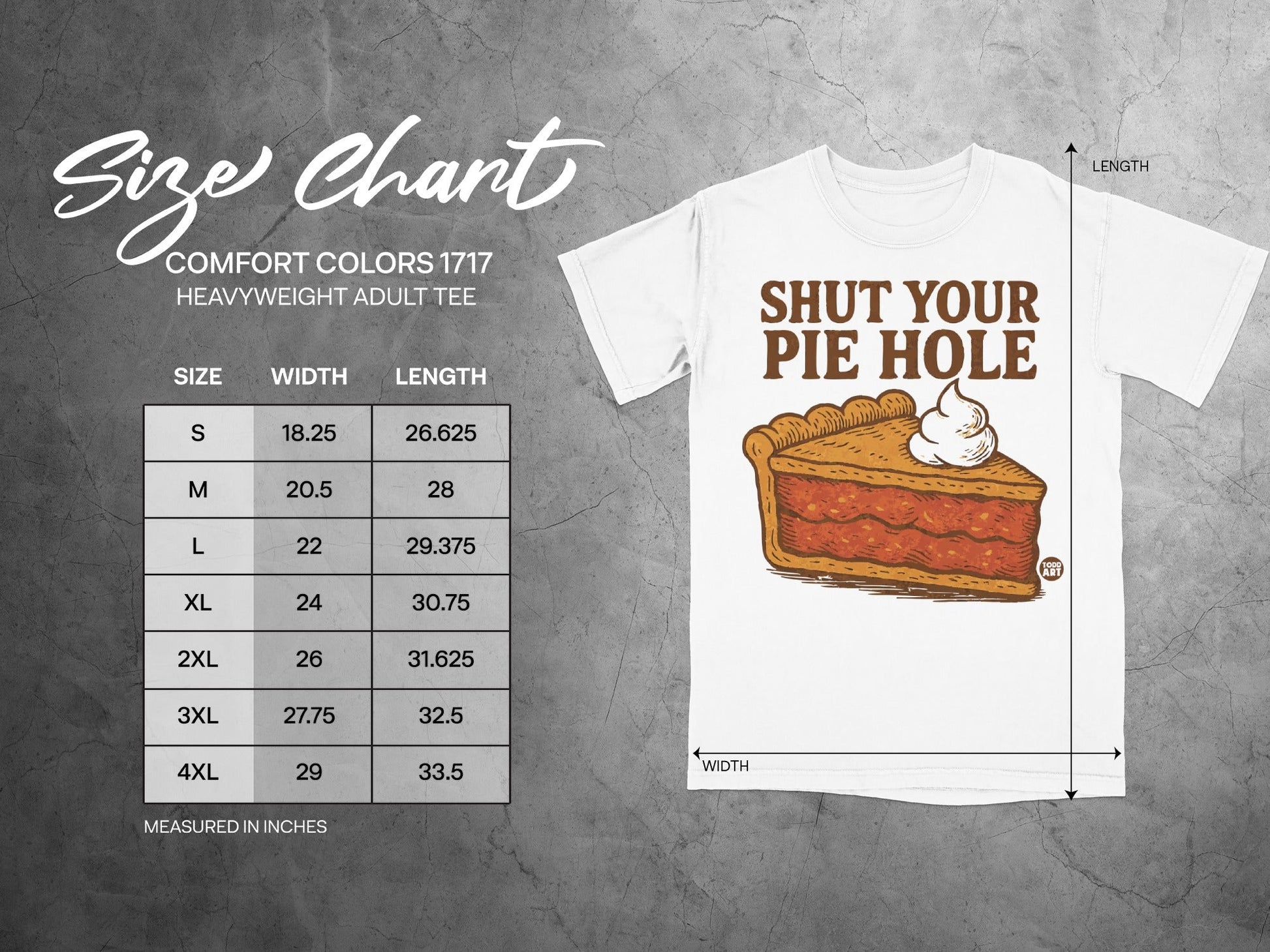 Shut Your Pie Hole Graphic Heavyweight Adult Tee