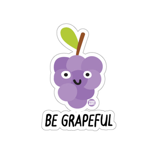 Be Grapeful Cute Cartoon Character Sticker