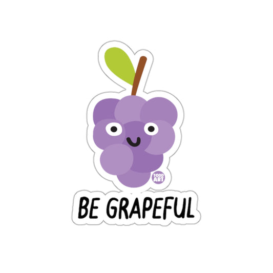Be Grapeful Cute Cartoon Character Sticker