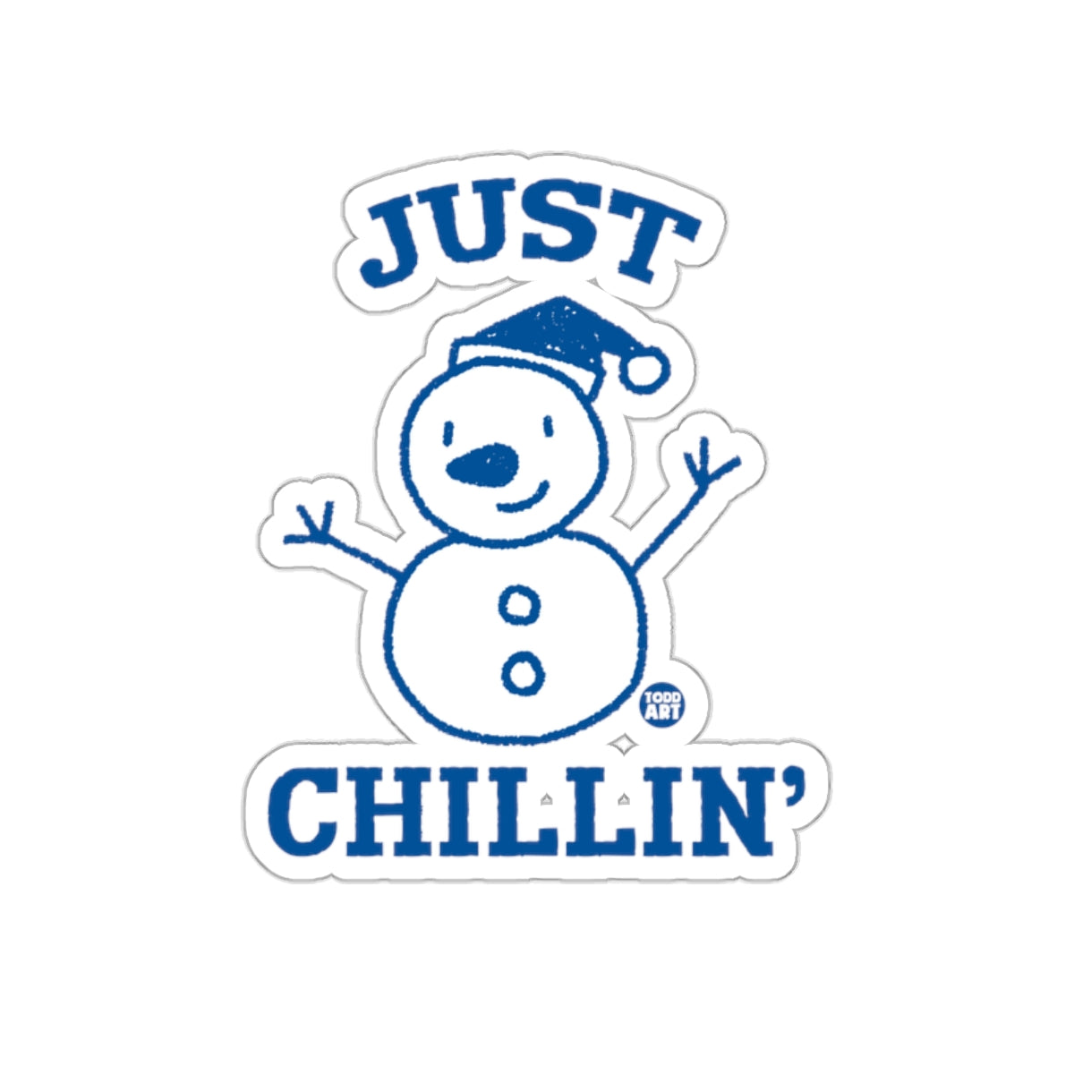 Just Chillin' Snowman Illustration Perfect for Christmas