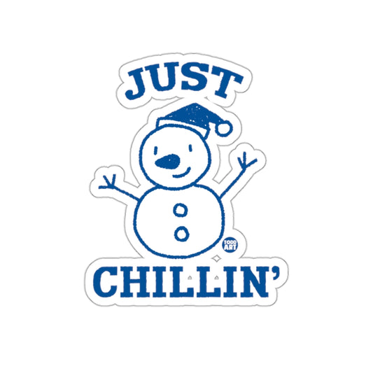 Just Chillin' Snowman Illustration Perfect for Christmas