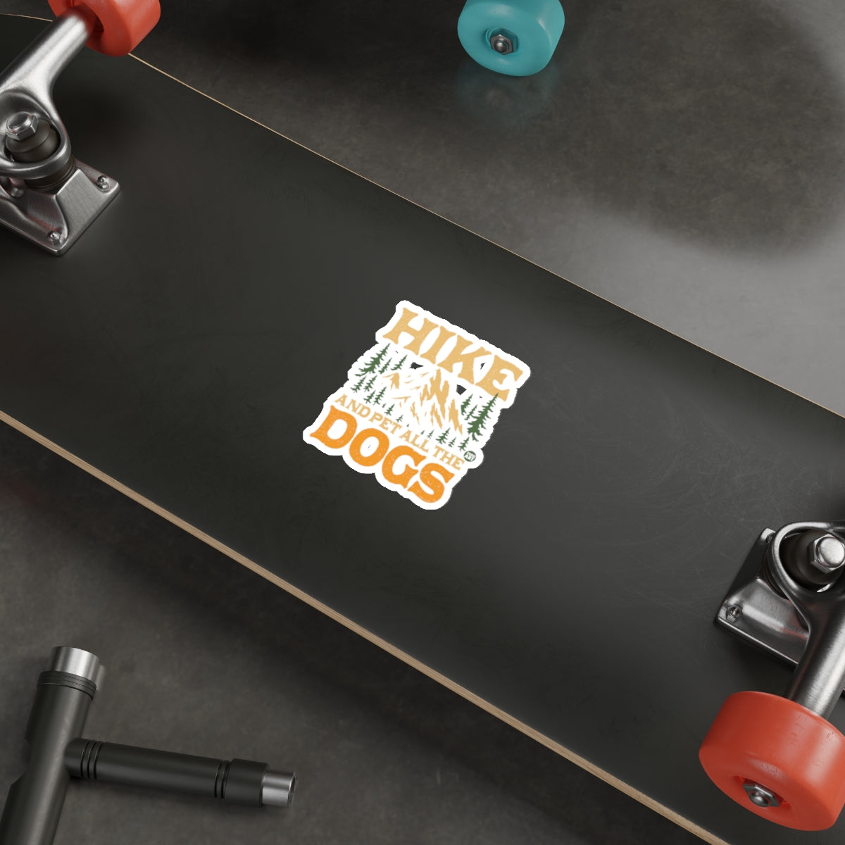 Hike and Pet All the Dogs Outdoor Adventure Design Stickers