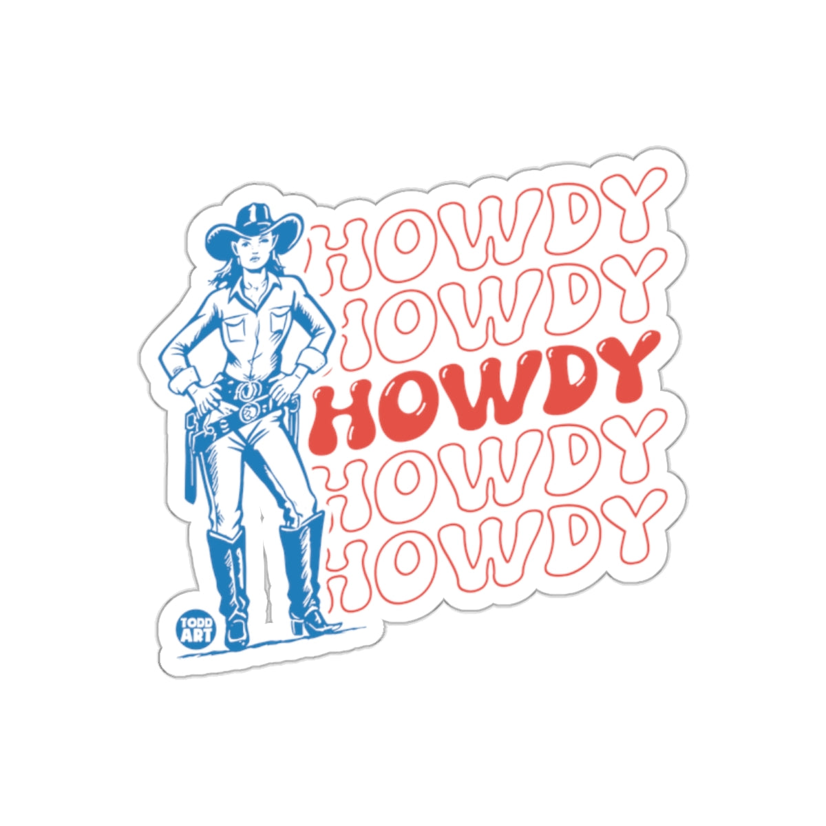Howdy Cowboy Western Vibes Retro Sticker Collection