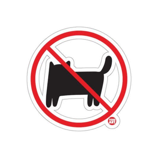 No Dogs Allowed with Circle and Line Sign Sticker