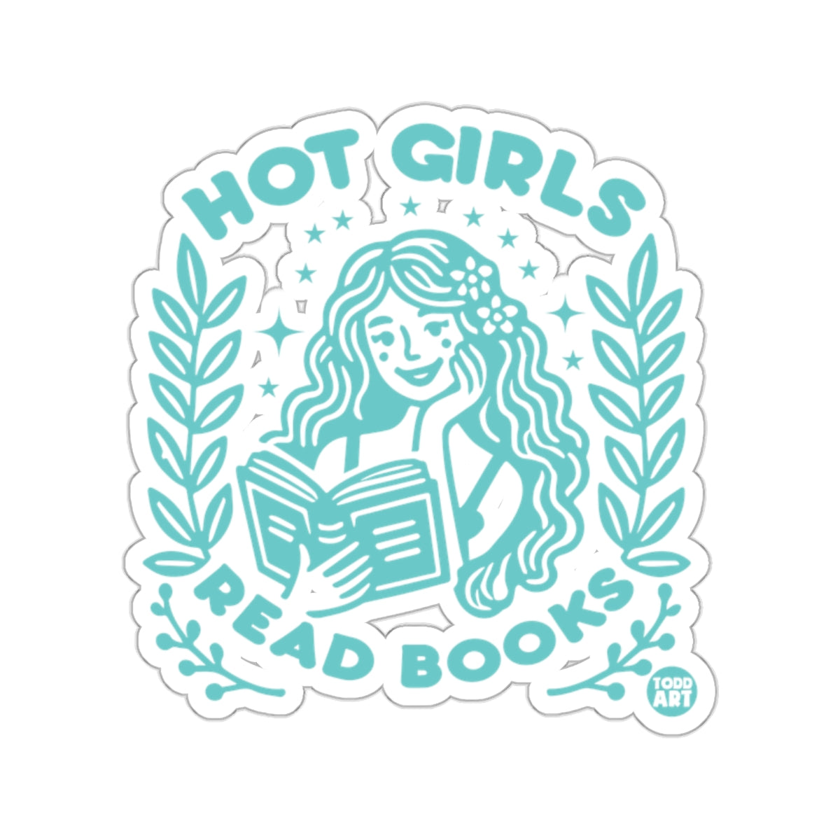 Hot Girls Read Books Illustrated Sticker