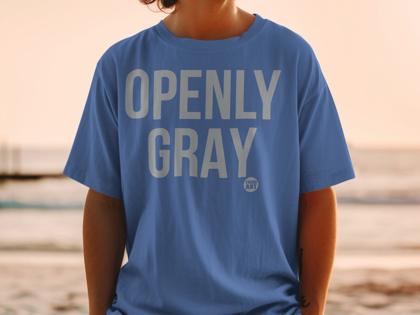 Openly Gray Todd Art Themed Graphic T-Shirt