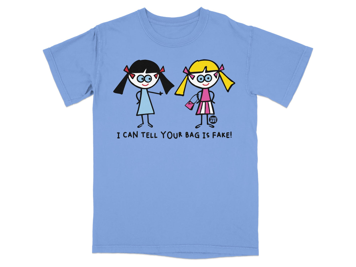 Funny Cartoon Characters I Can Tell Your Bag Is Fake T-shirt