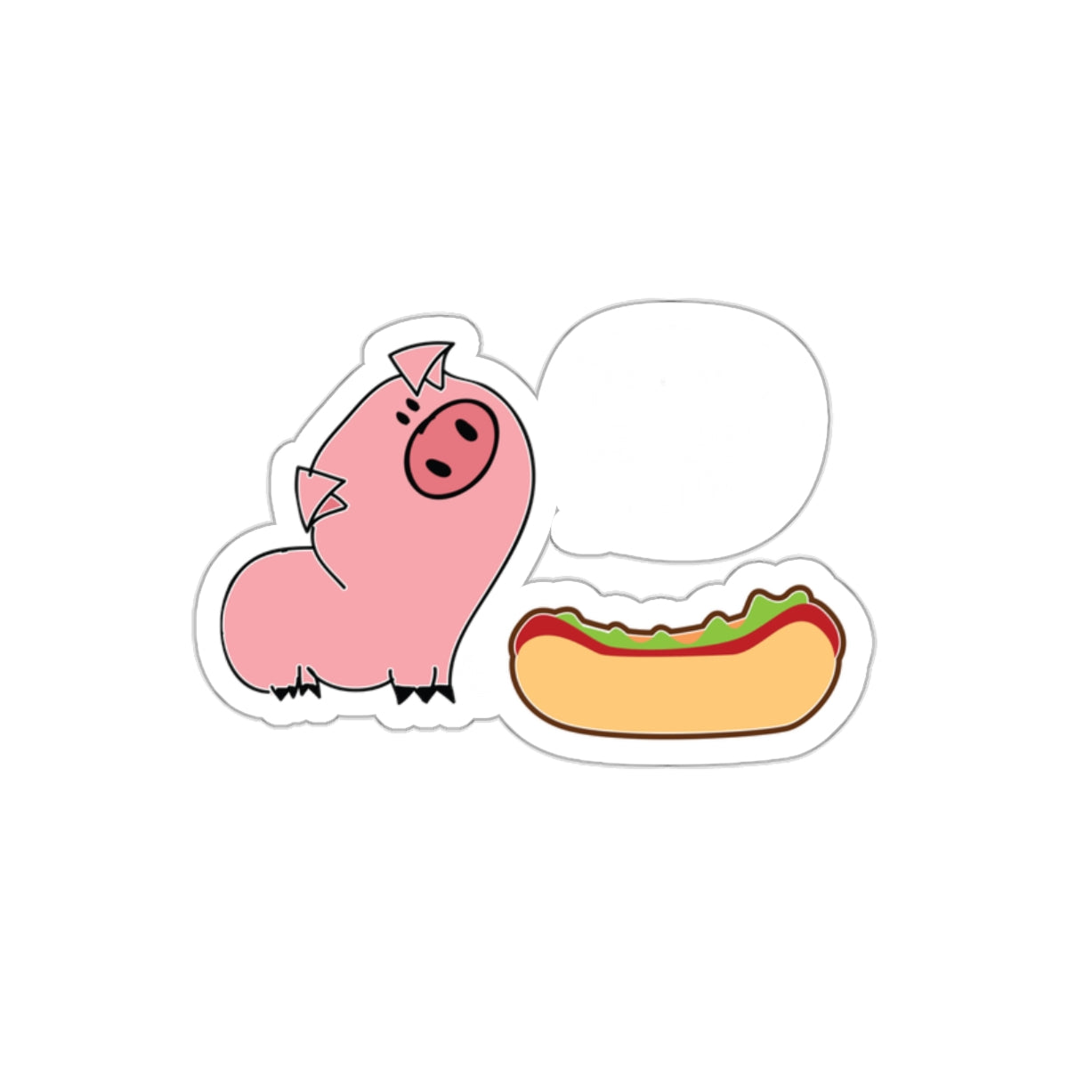 Pig and Hotdog Frank is That You Funny Cartoon Stickers