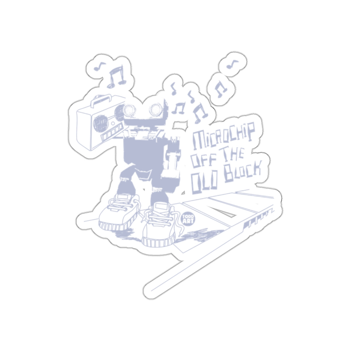 Microchip Off The Old Block Graphic Illustration Sticker