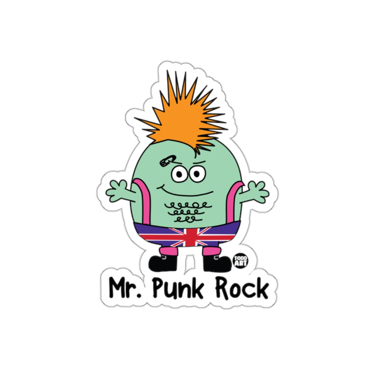 Mr. Punk Rock Character Sticker for Cool Fans