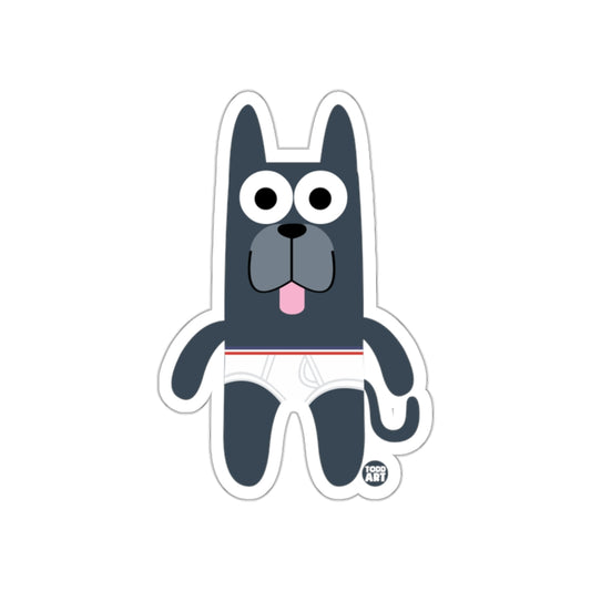 Cute Cartoon Dog Character with Tongue Sticker