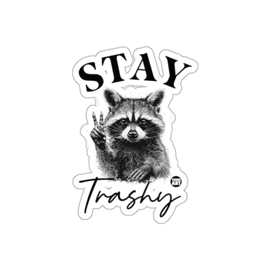 Stay Trashy Raccoon Peace Sign Design Todd Art Stickers