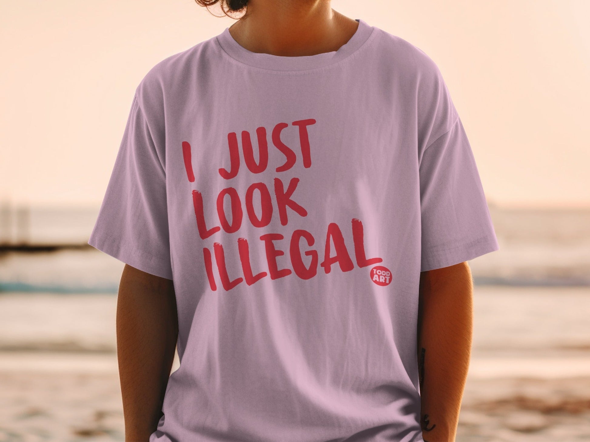 I Just Look Illegal Todd Art Graphic T-Shirt