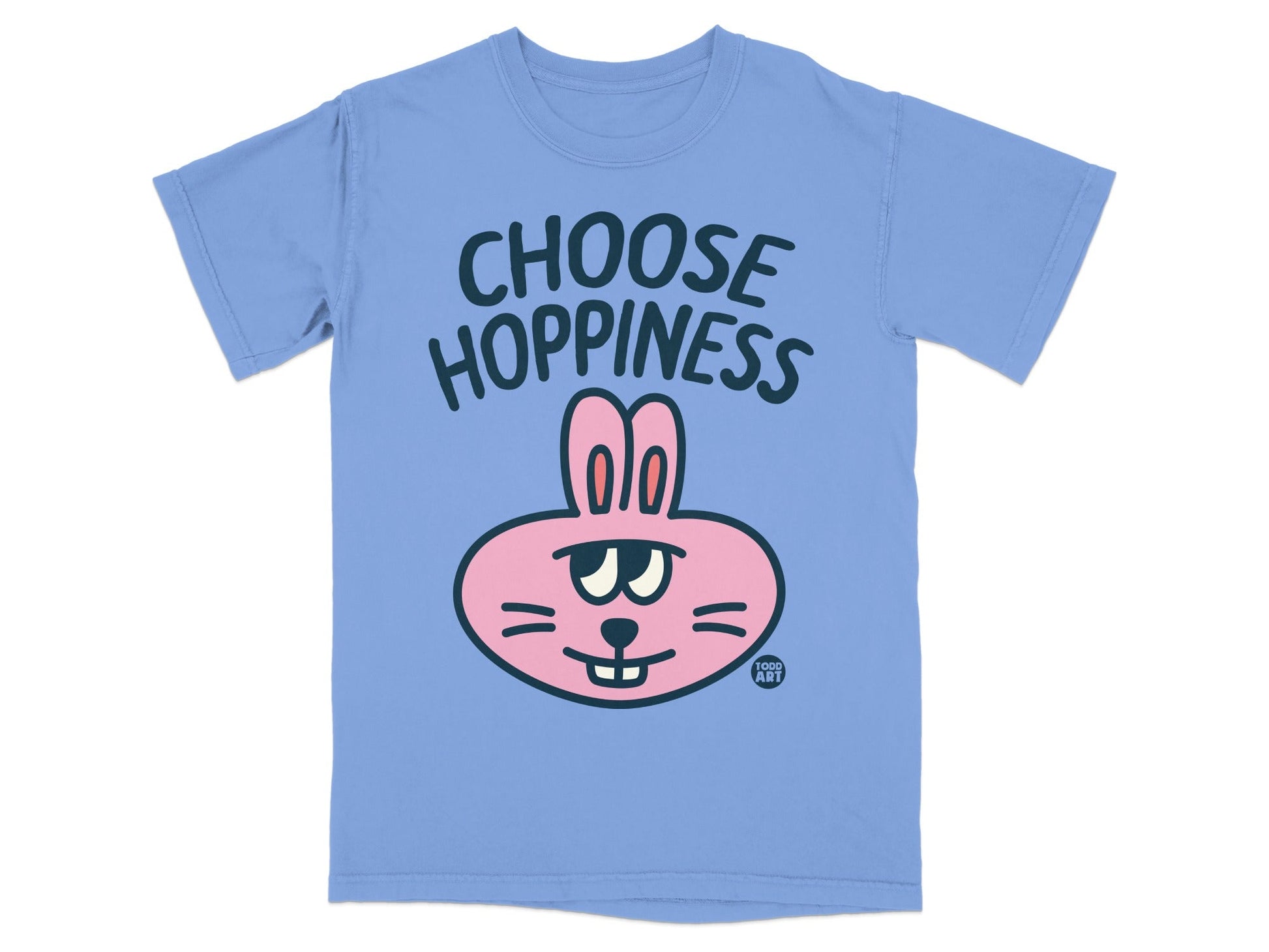 Choose Hoppiness Cute Bunny Face T-Shirt