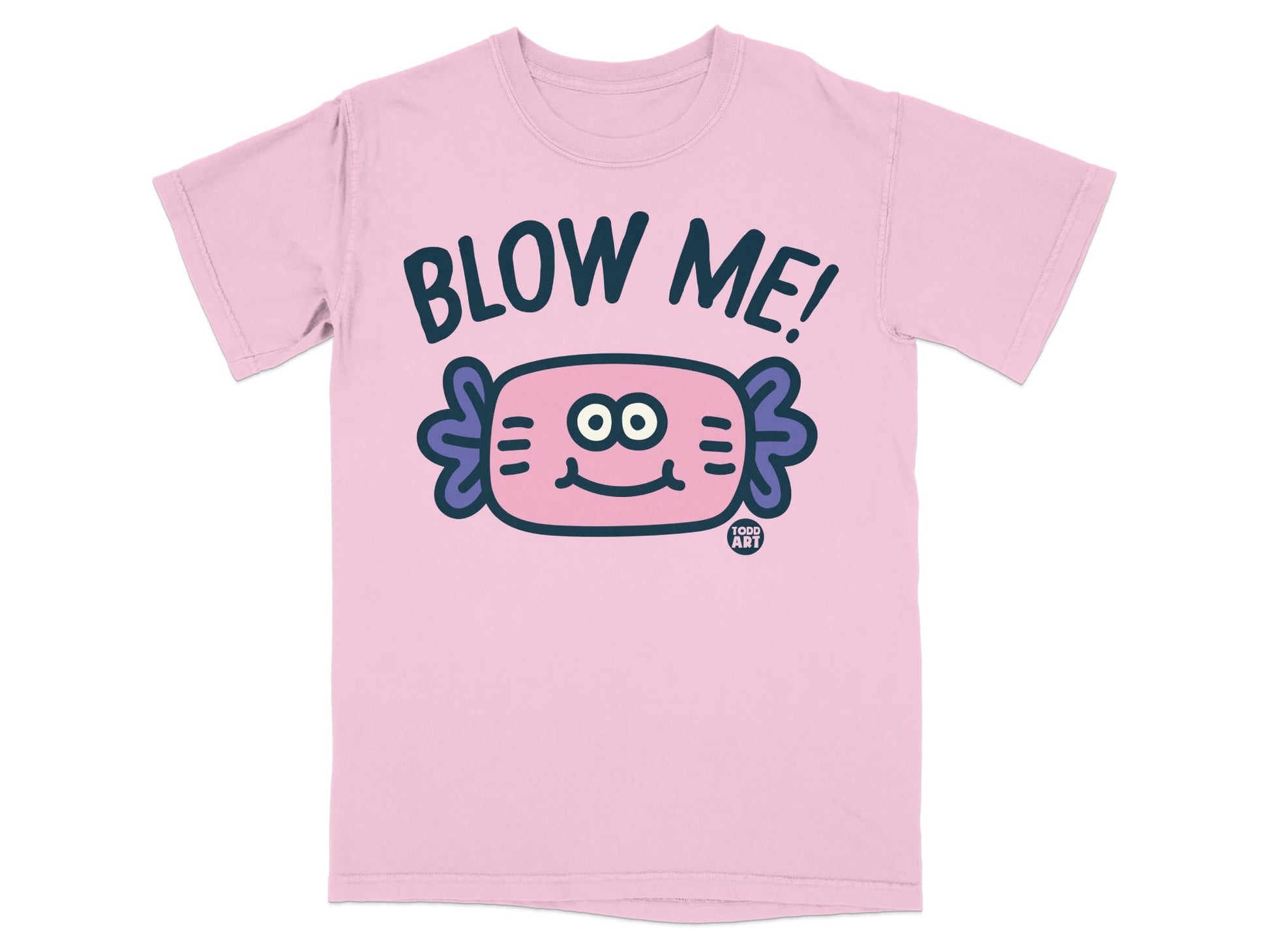 Blow Me! Cute Cartoon Todd Art Graphic Tee Shirt