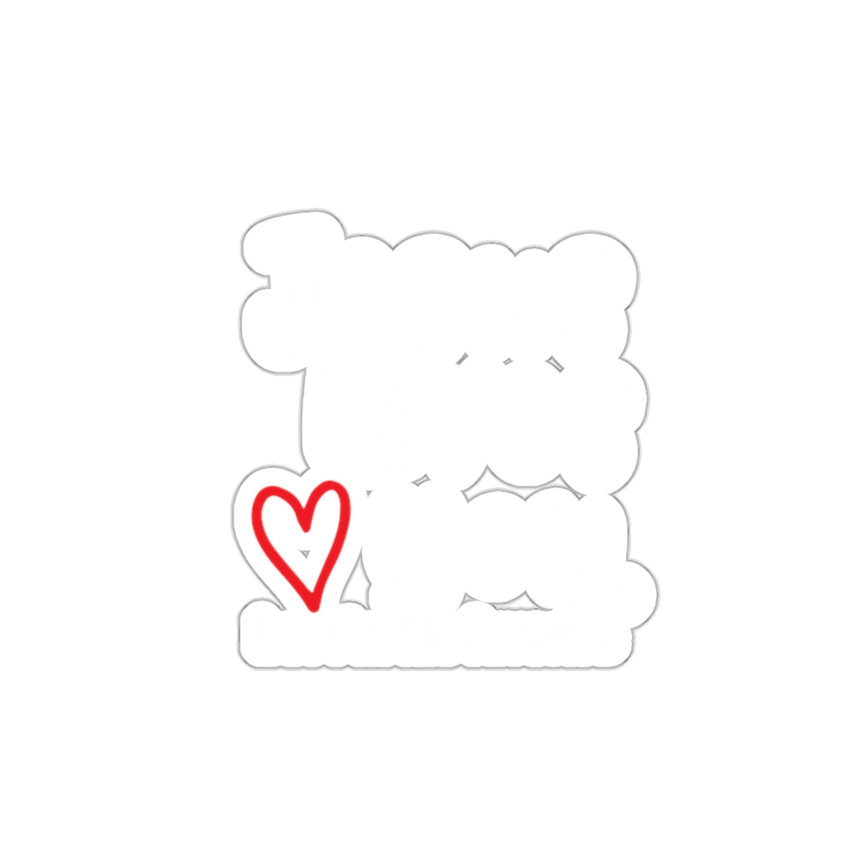 Jesus Loves You With Red Heart Sticker