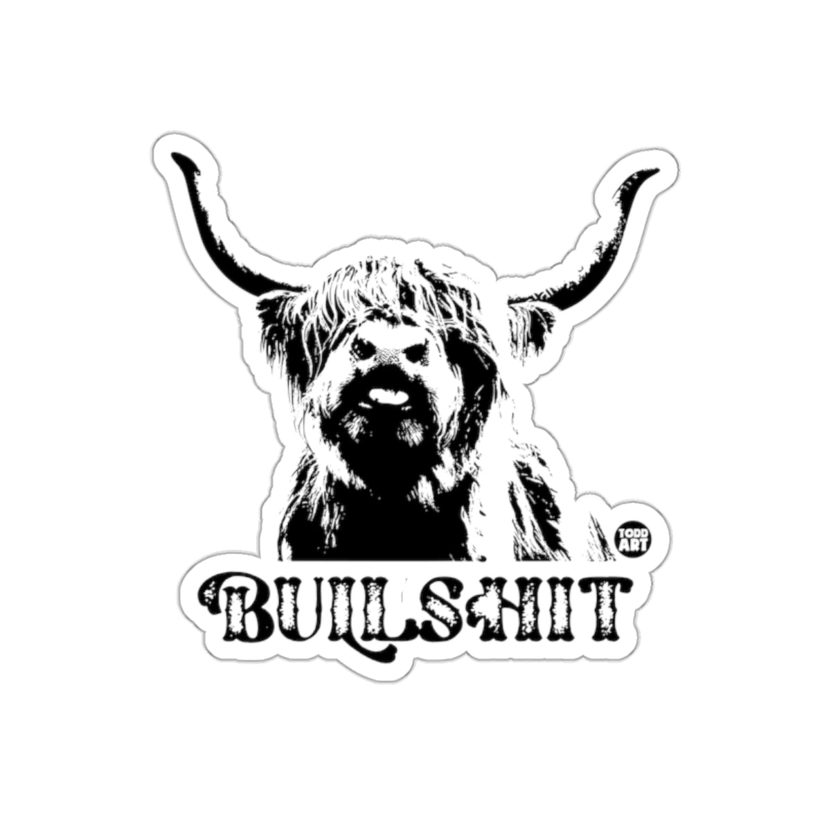 Funny Bull Design Sticker Perfect for Laptops or Notebooks