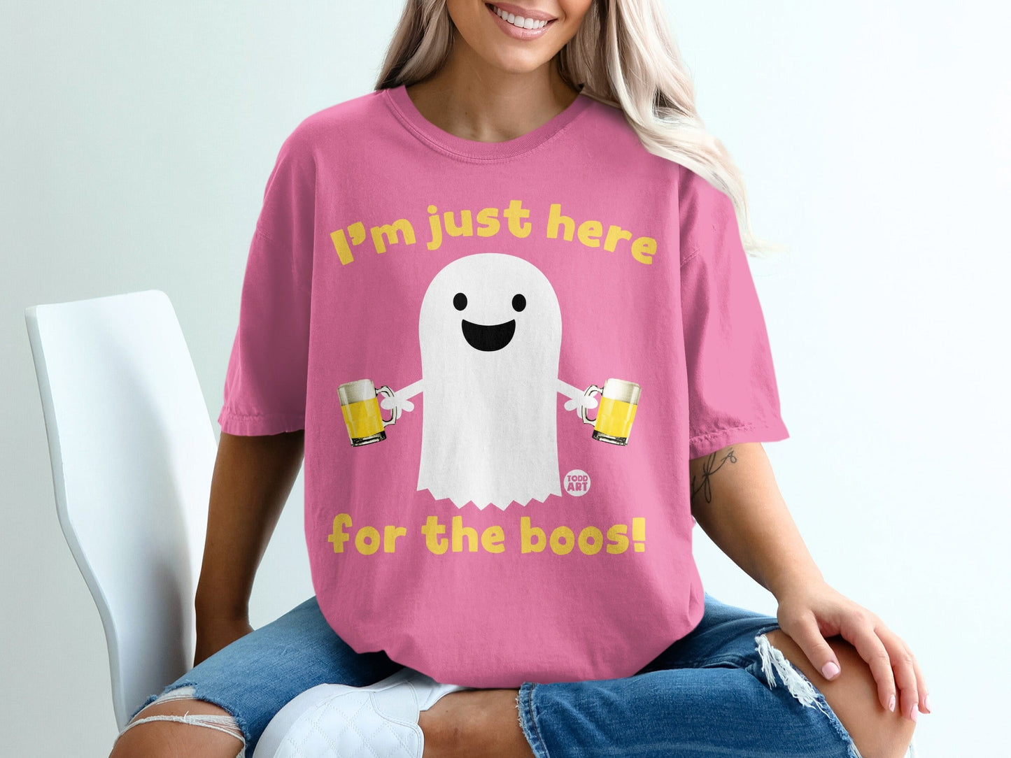 I'm Just Here For The Boos Ghost Halloween Shirt