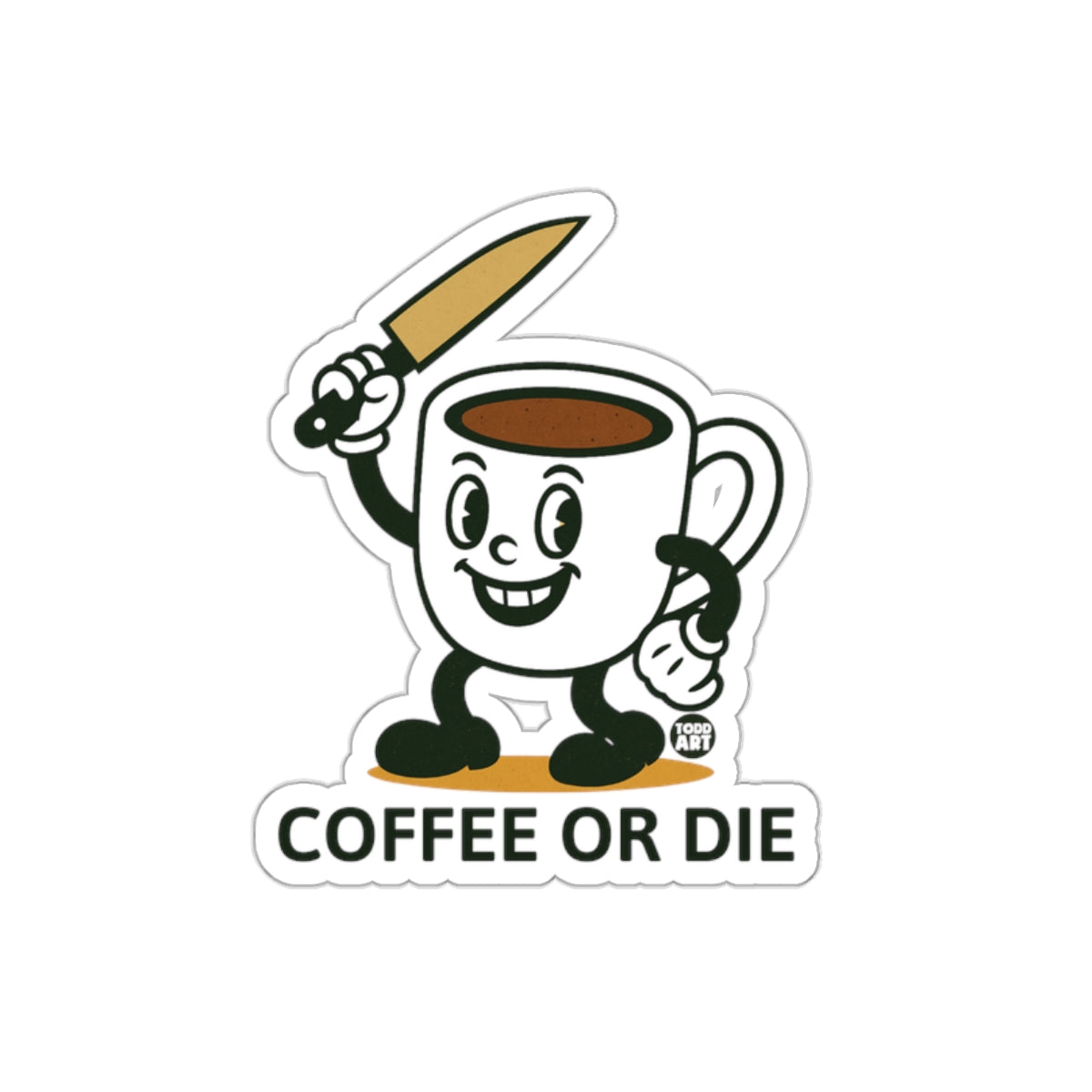 Coffee or Die Sticker for Bold and Expressive Messages