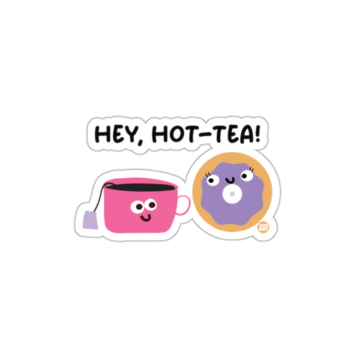 Hey Hot-Tea Cute Drink and Dessert Sticker Product