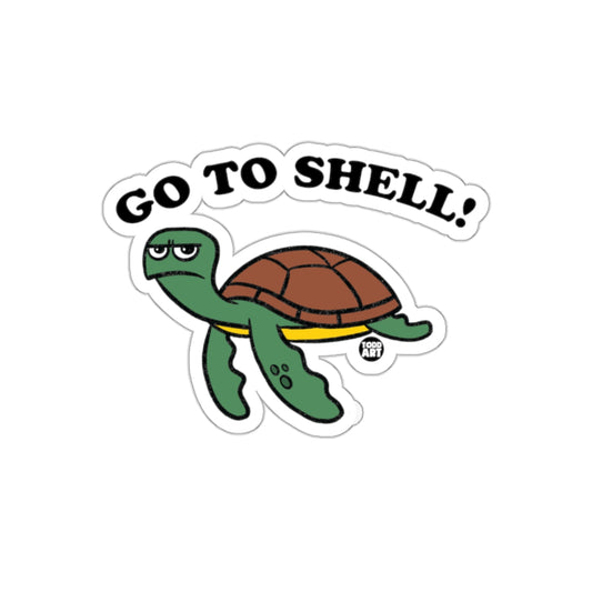 Go to Shell Funny Turtle Sticker for Laptops and Notebooks