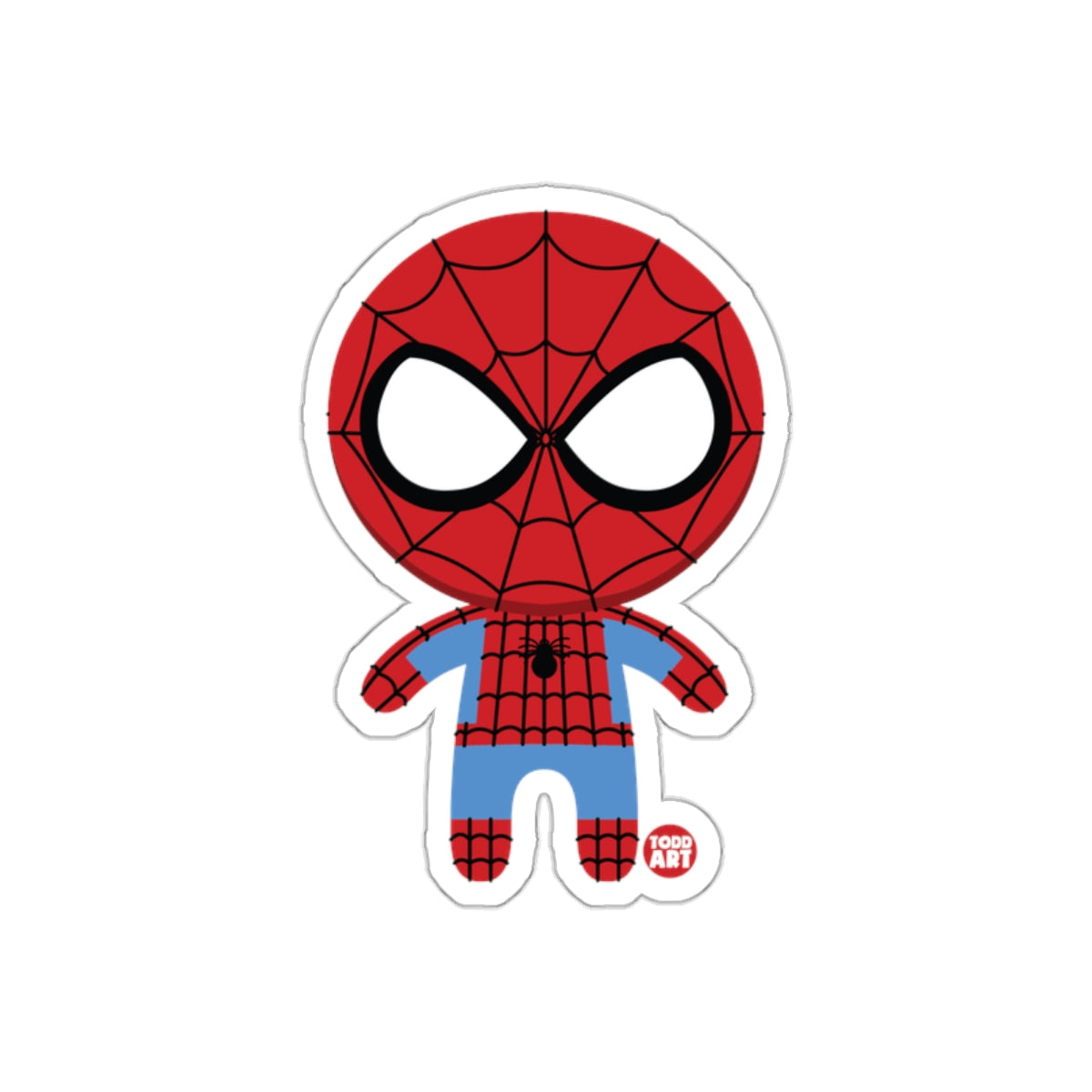 Cute Cartoon Style Spider Hero Figure Sticker