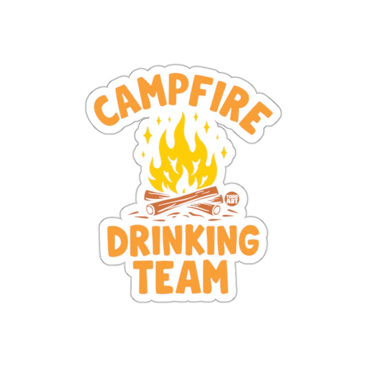 Campfire Drinking Team Illustration Summer Fun Stickers