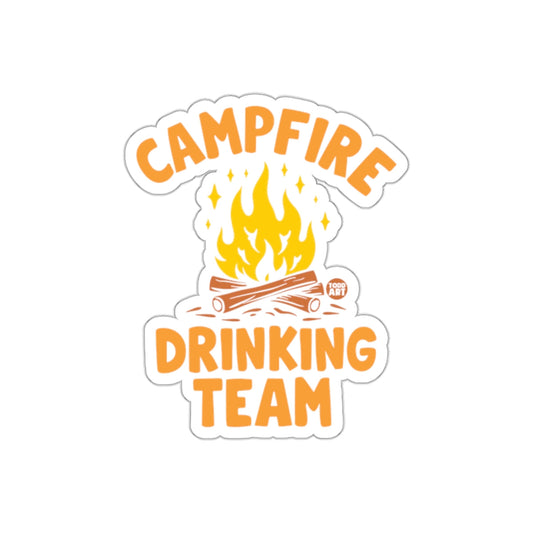 Campfire Drinking Team Illustration Summer Fun sticker