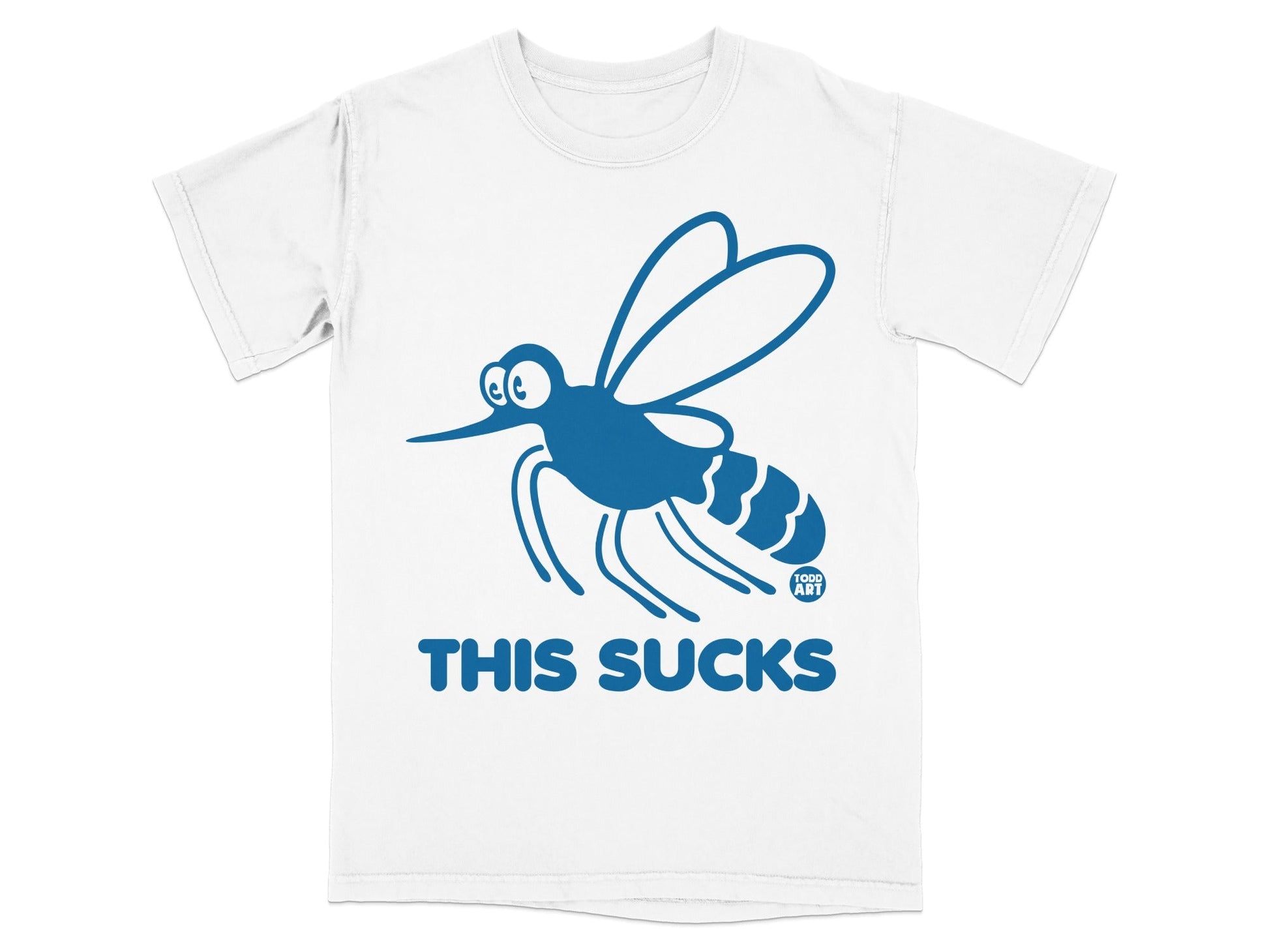 This Sucks Mosquito Graphic White T-Shirt