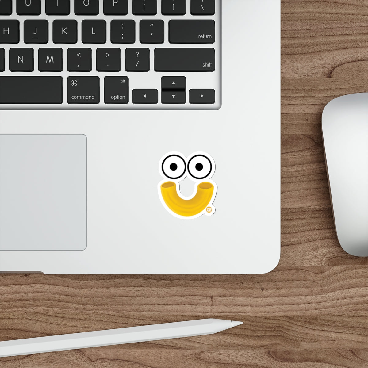 Macaroni Noodle Big Eyes Face Cartoon Style Funny Stickers